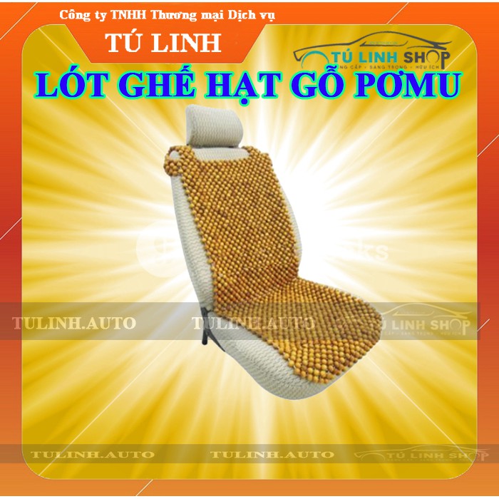 Lót ghế hạt gỗ pơ mu, hạt to, để mộc, vân đẹp và rất thơm