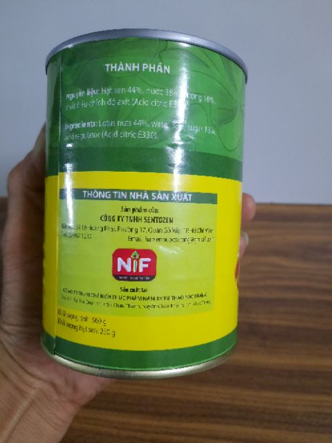 Hạt sen nước đường NIF 560g