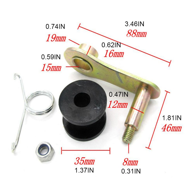 Bộ căng xích con lăn hạng nặng kiki để điều chỉnh xích xe máy mini bike