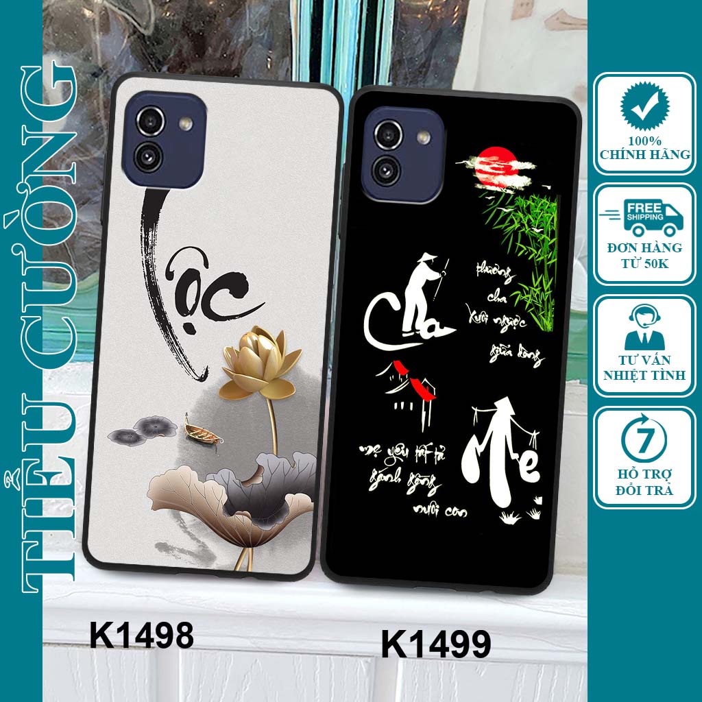 Ốp Samsung A03 in hình thư pháp siêu đẹp, bền và rẻ