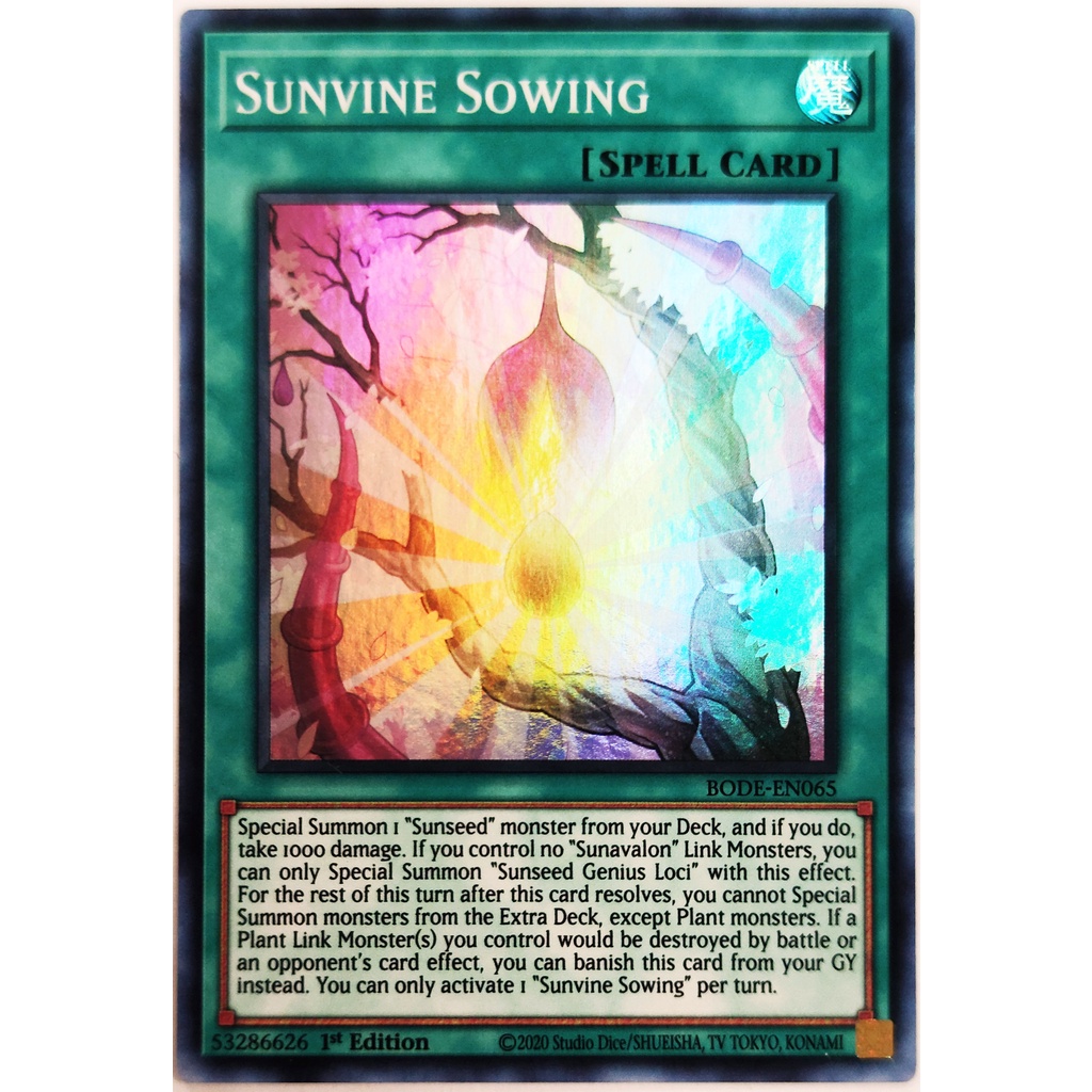 [Thẻ Yugioh] Sunvine Sowing |EN| Super Rare