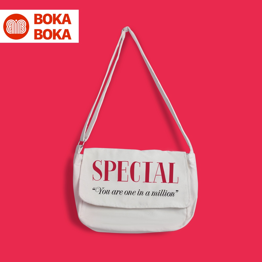 Túi Đeo Chéo Vải Canvas In Hình Special - You Are One In A Millions Phong Cách Ulzzang