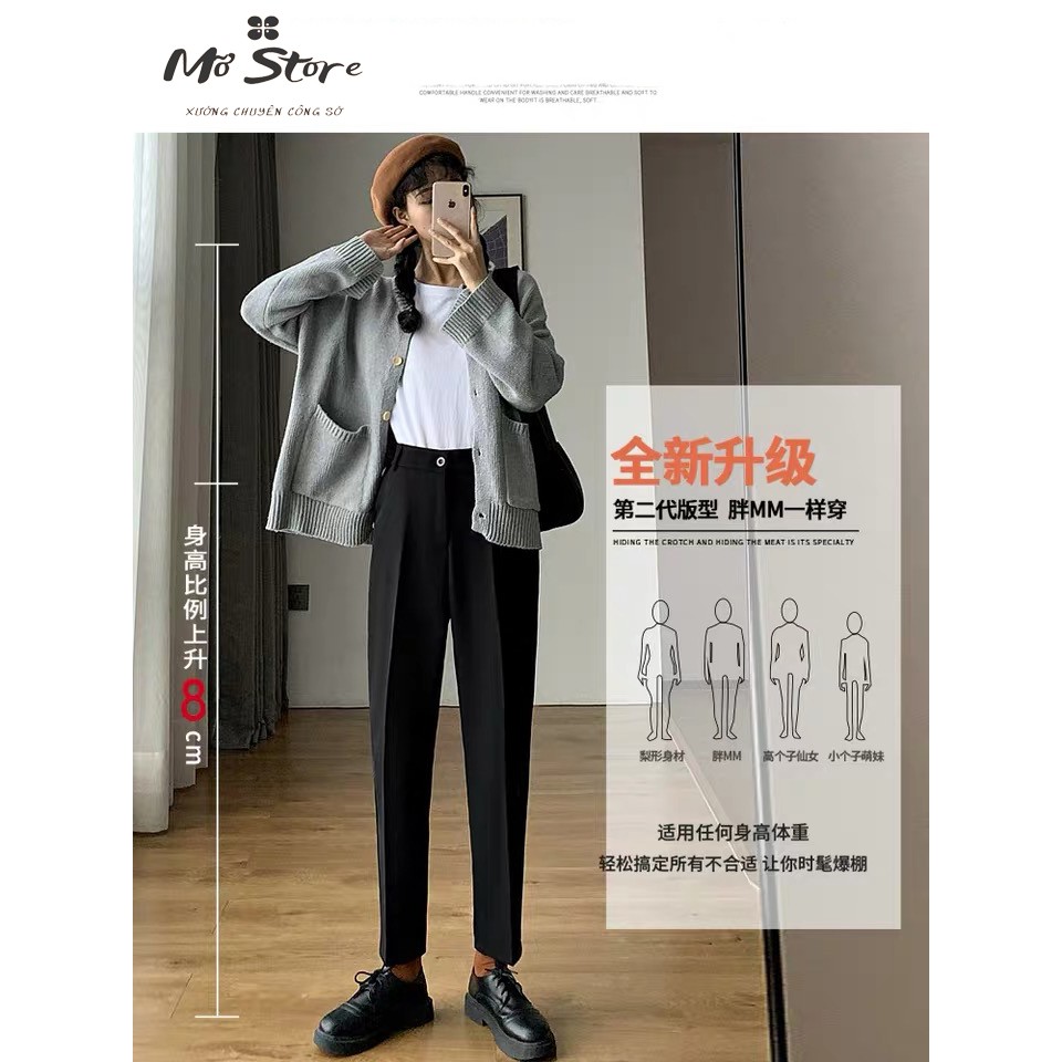 Quần tây công sở kiểu mới [HÀNG VNXK] chất tuyết mưa - 2 màu đen xanh than - Đi học đi làm cực xinh | BigBuy360 - bigbuy360.vn