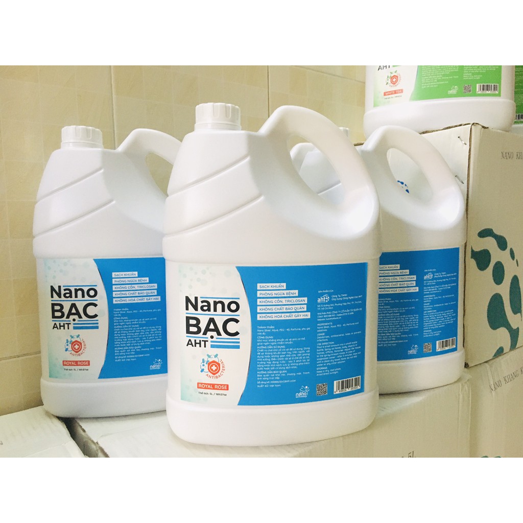 Nano Bạc Diệt Khuẩn, Khử Mùi, dùng cho máy phun sương  5 Lít