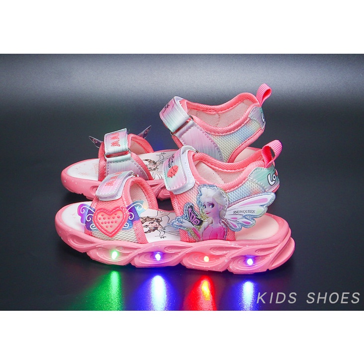 Giày bé gái có đèn led phát sáng kiểu sandal quai ngang xinh xắn