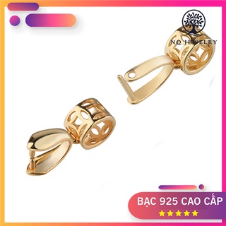 Charm bạc khoen kim tiền móc mặt dây chuyền