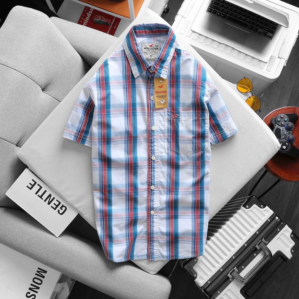 Áo Sơ Mi Nam Tay Ngắn Kẻ Sọc Vải Đẹp Bền Màu | BigBuy360 - bigbuy360.vn