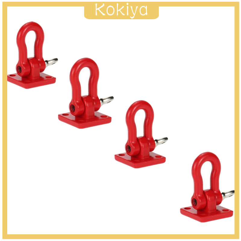 [KOKIYA]4PCS 1/10 RC Rock Crawler Truck Steel Tow Hook for Axial SCX10   D90