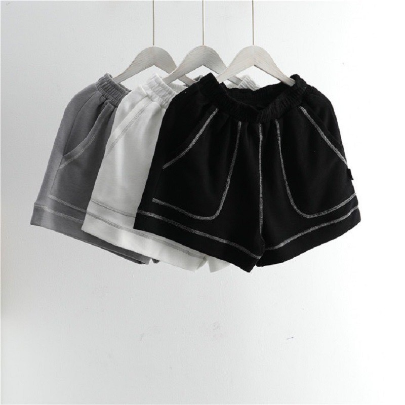 Quần short nữ mặc nhà chỉ nổi VIETCEN quần đùi nữ ngắn thể thao đi ngủ vải co dãn | BigBuy360 - bigbuy360.vn