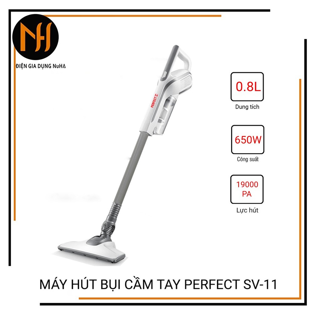 [Bảo Hành 12 Tháng]MÁY HÚT BỤI CẦM TAY PERFECT SV-1, công suất 650W, hộp đựng bụi lớn có thể tháo rời, lực hút xoáy mạnh