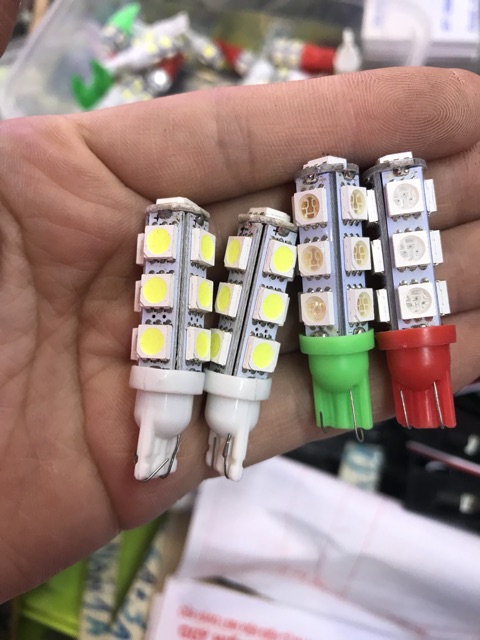 2 chiếc đèn nắp xe máy 3 tầng bóng led