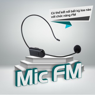 Mic không dây FM cài đầu - Micro trợ giảng FM thời gian sử dụng tối đa 7H