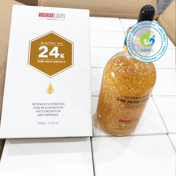 Serum vảy vàng (100ml) dưỡng da cho người trên 25 tuổi Thera Lady Australian 24k Pure Gold Ampoule, Úc