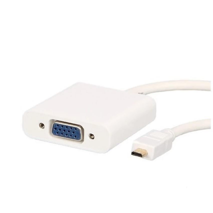 Cáp Micro HDMi To VGA + Audio - Cáp Chuyển Micro HDMI Sang VGA ( Màu Ngẫu Nhiên ).MHAA