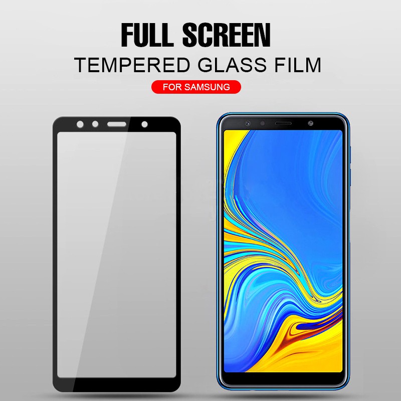 Kính cường lực toàn màn hình cho Samsung Galaxy Note 4 5 A5 A6 A7 A8 A9 Plus 2018 J3 J5 J7 2016 J4 J6 Plus J2 Prime
