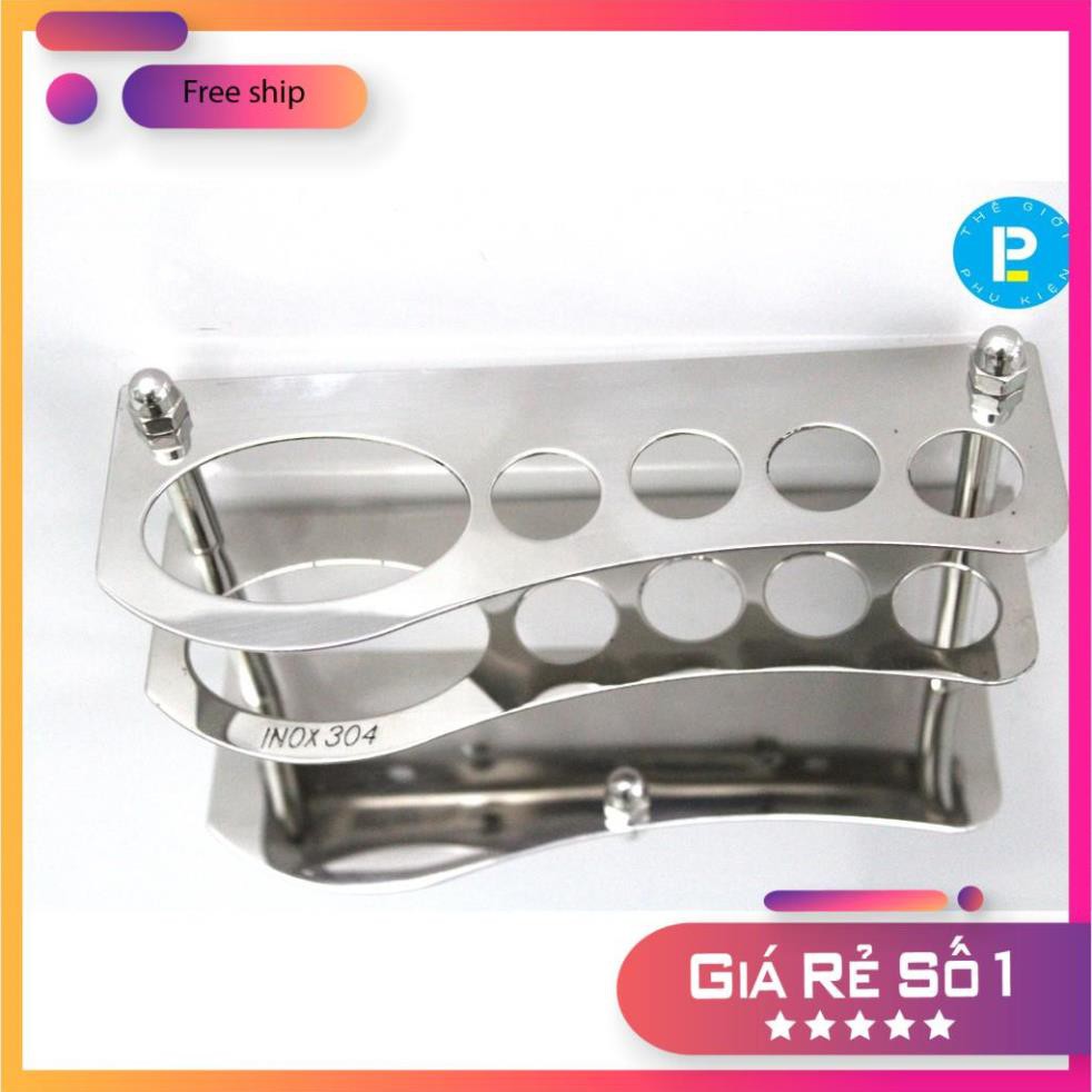 KỆ BÀN CHẢI, KEM ĐÁNH RĂNG PHÒNG TẮM INOX 304 SÁNG BÓNG