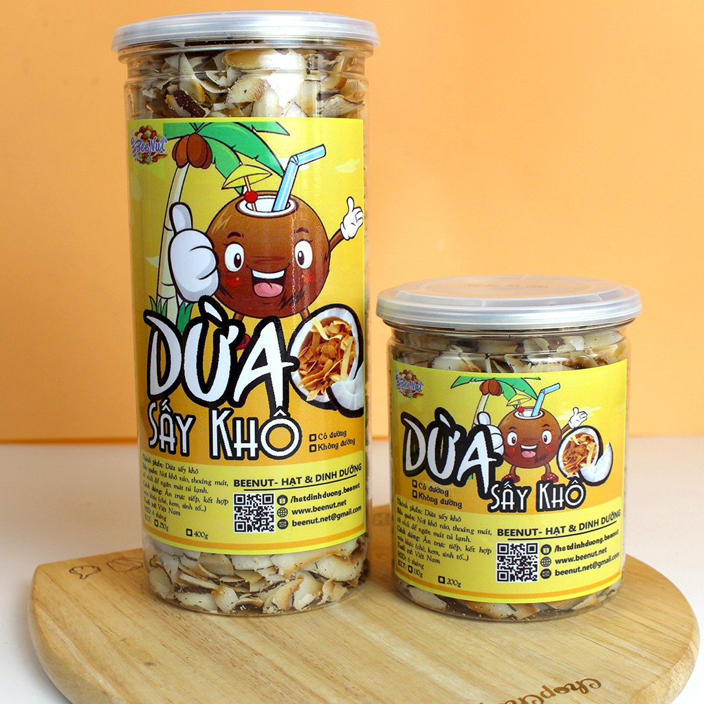[Mã 77FMCGSALE1 giảm 10% đơn 250K] Dừa sấy khô, dừa sấy giòn cao cấp, ít vụn - BeeNut