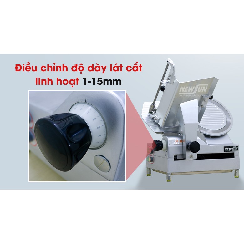 Máy thái, cắt thịt đông lạnh tự động NEWSUN SL 300E  - Thái thịt tự động, năng suất cao - Bảo hành 12 tháng