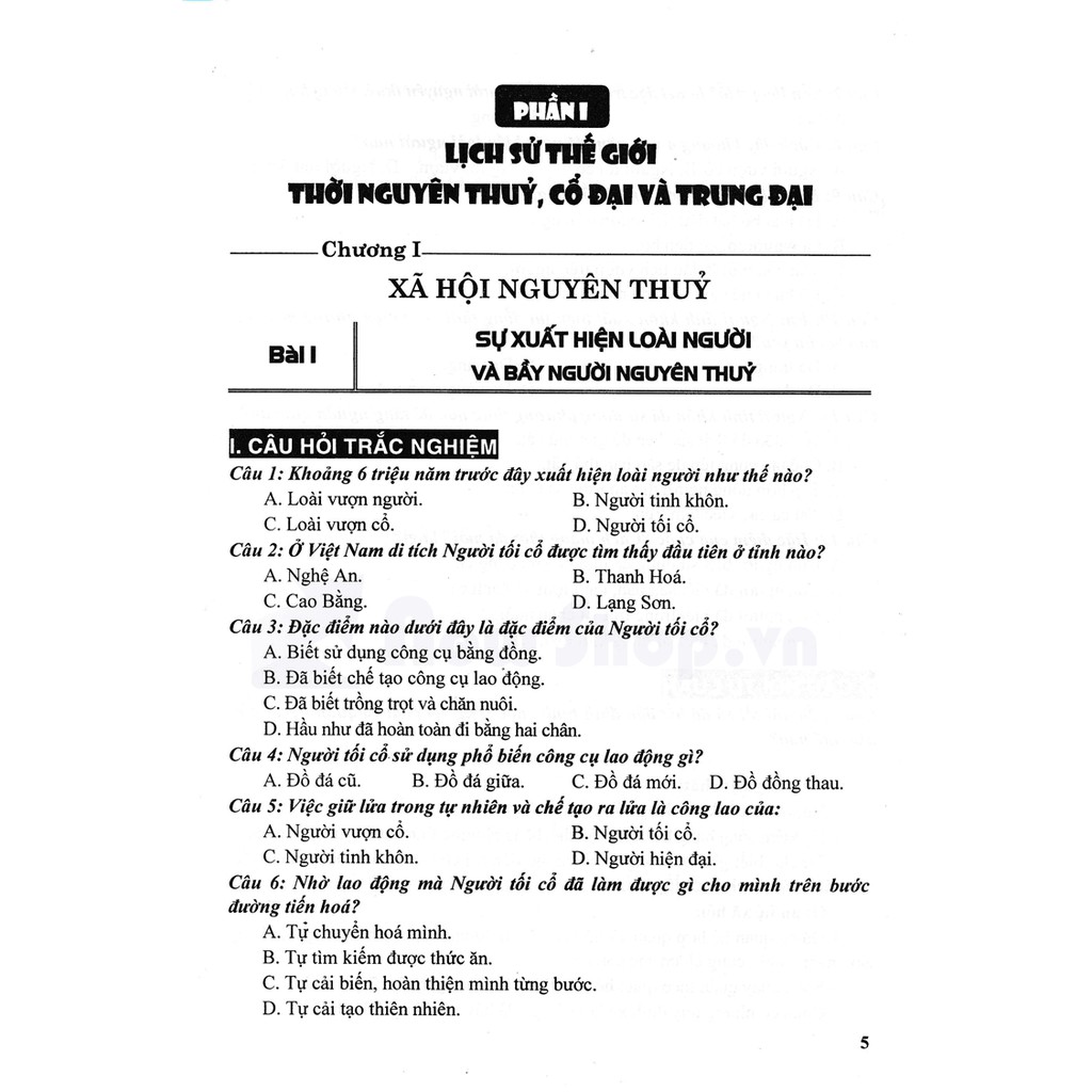 Sách - Câu Hỏi Trắc Nghiệm Và Tự Luận lịch Sử 10 (Tái bản 1)