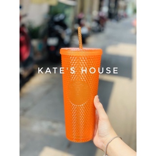 Ly Studded Starbucks Thái Lan mới nhất 2022 màu Cam trong suốt dung tích 709ml