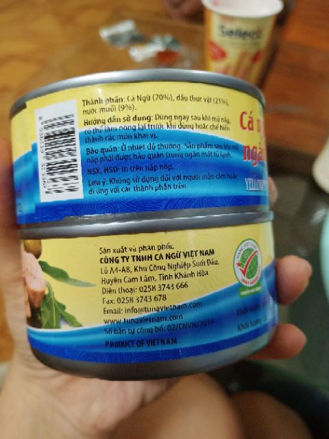 Cá ngừ đại dương ngâm dầu (yellow fin tuna chunk)