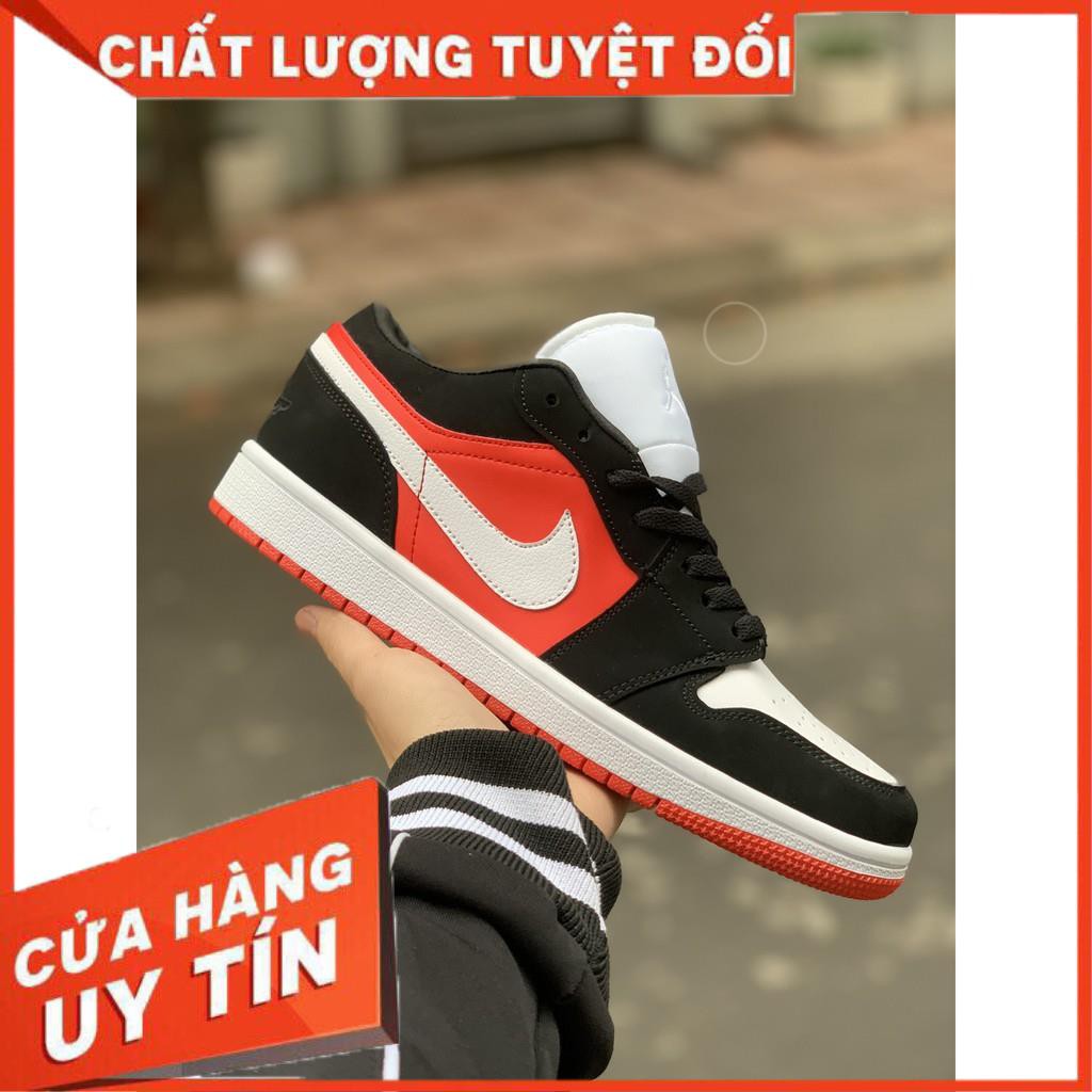 Jordan Low 1 Cổ thấp đen đỏ Màu Mới