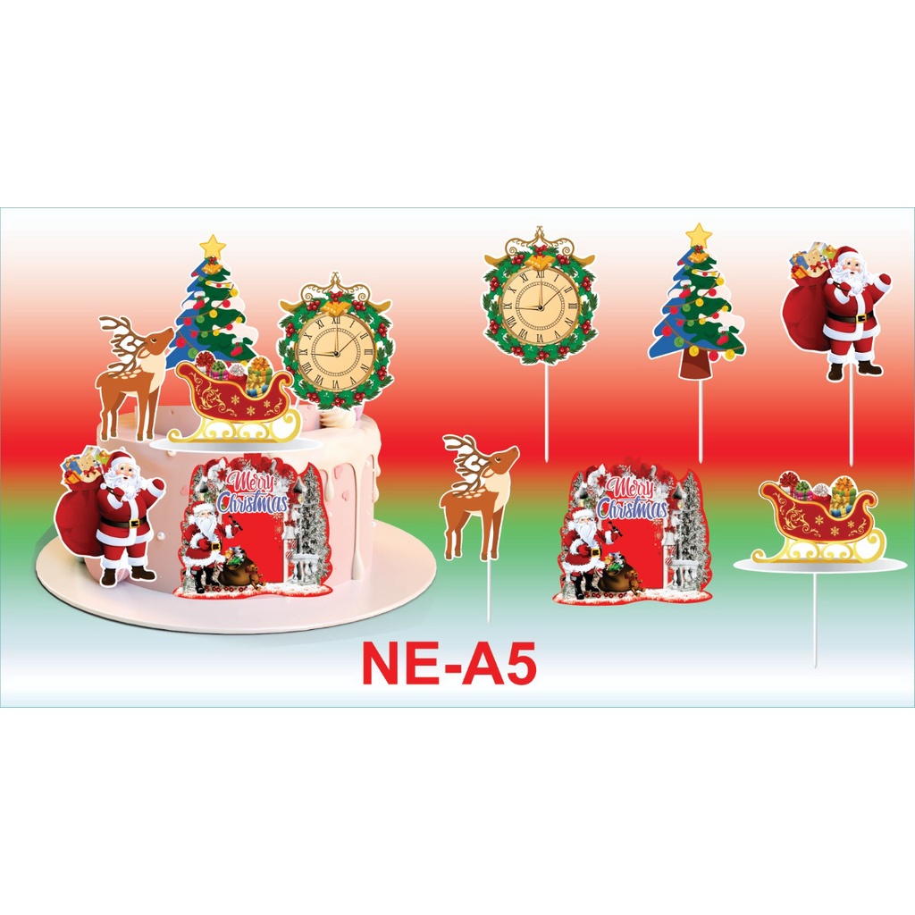 Set Cắm Noel Ngôi Nhà Ông Noel Xe có nhiều mẫu