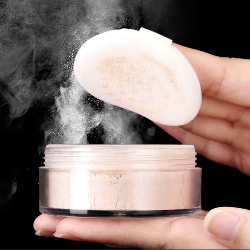 Phấn phủ bột Hanru Makeup Loose Powder Lasting kiểm soát dầu 2 màu tùy chọn 12g