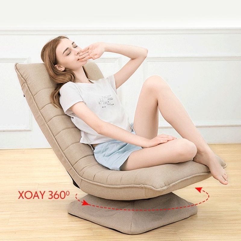 Ghế Thư Giãn Mặt Trăng Cao Cấp - Ghế Ngồi Đọc Sách Xoay - Ghế Sofa Lười Tựa Lưng