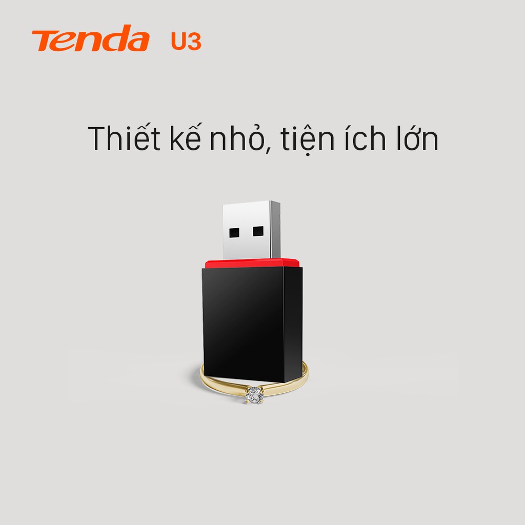 [Mã ELBAU5 giảm 5% tối đa 500K] Tenda USB kết nối Wifi U3 tốc độ 300Mbps - Hãng phân phối chính thức | BigBuy360 - bigbuy360.vn