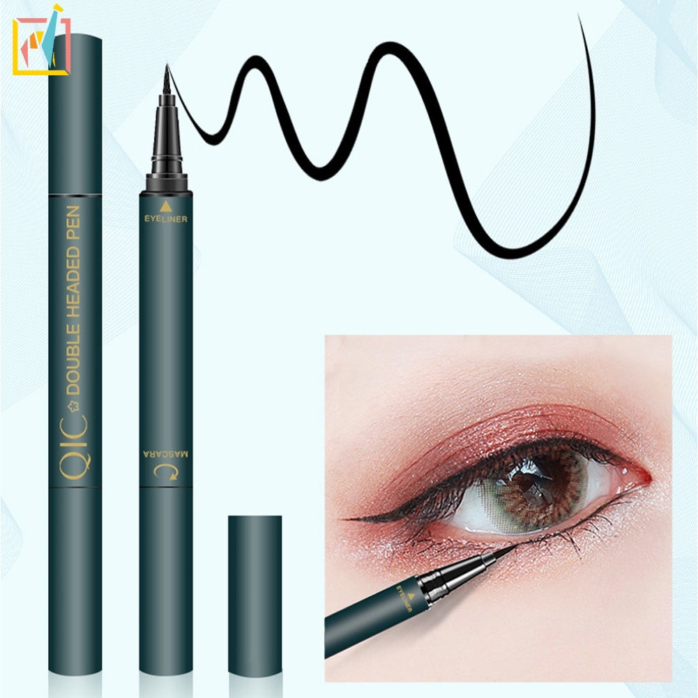 [Hàng mới về] Mascara kiêm bút kẻ mắt 2 trong 1 màu đen lâu trôi chống thấm nước nhanh khô