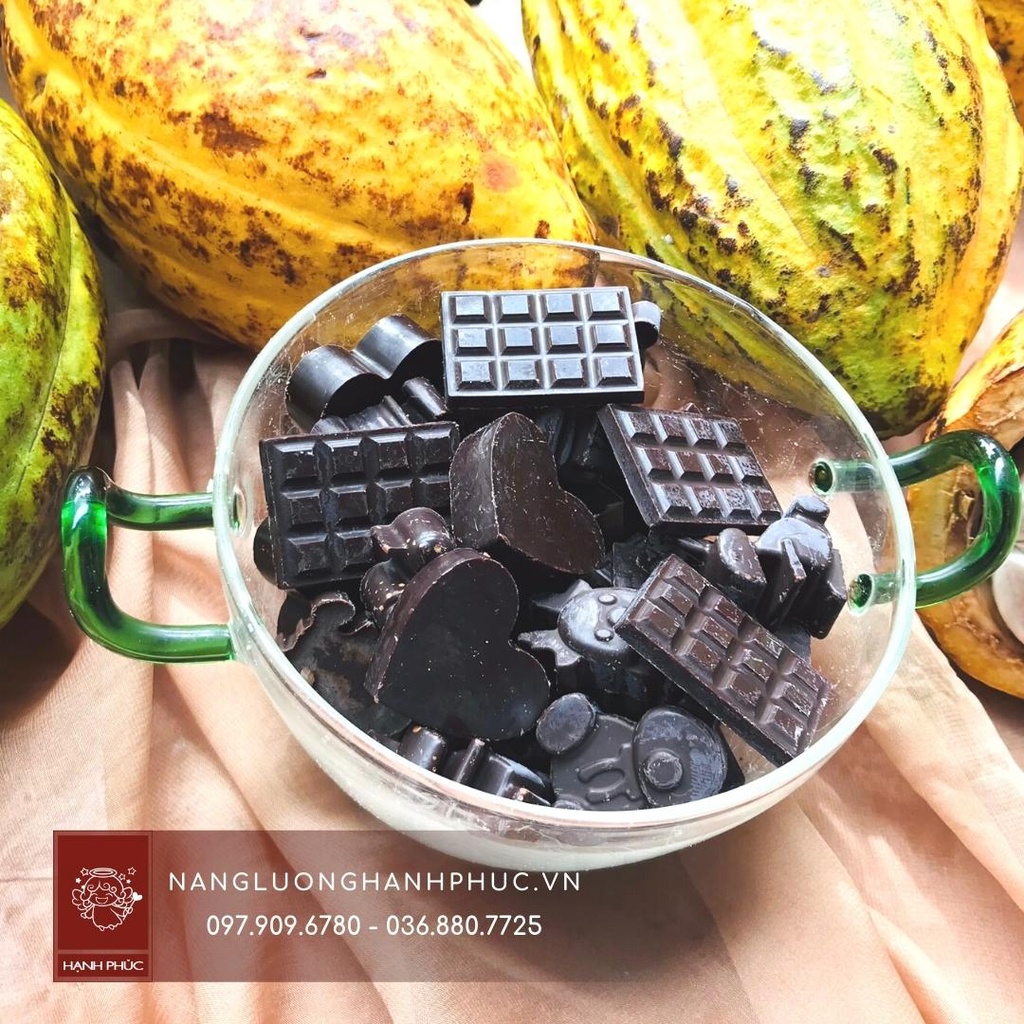 Bơ Cacao Hạnh Phúc - Nguyên chất - Dạng viên nhỏ - Gói 250gr