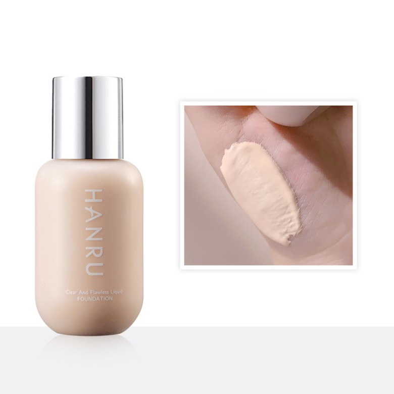 Kem nền kiềm dầu che khuyết điểm Hanru Make Up Clear Liquid Foundation 40ml