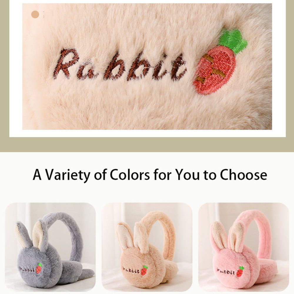 Chụp tai giữ ấm mùa đông bằng vải lông mềm gấp được nhiều màu tùy chọn họa tiết hoạt hình dễ thương cho bé