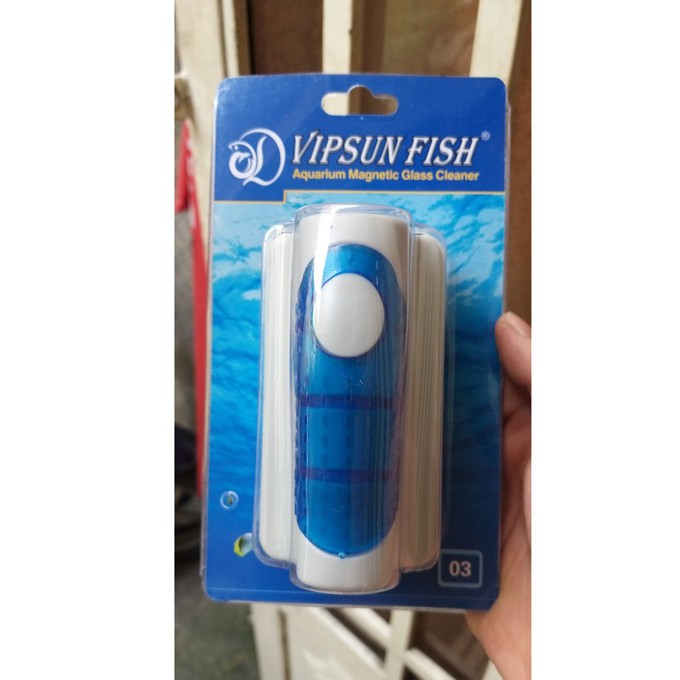 Nam Châm Lau Cọ Rửa Kính Tặng kèm 01 Túi thức SangHai Bể Cá Cảnh Mini VipSun Fish Kính Dày từ 5mm - 12mm