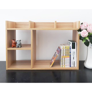 Kệ sách gỗ để bàn vân gỗ LuNa