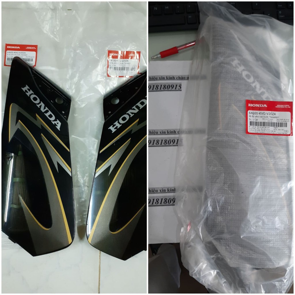 Bộ ốp yếm ốp yếm  trước abl 110 fi air blade 110 fi honda màu đen 2010