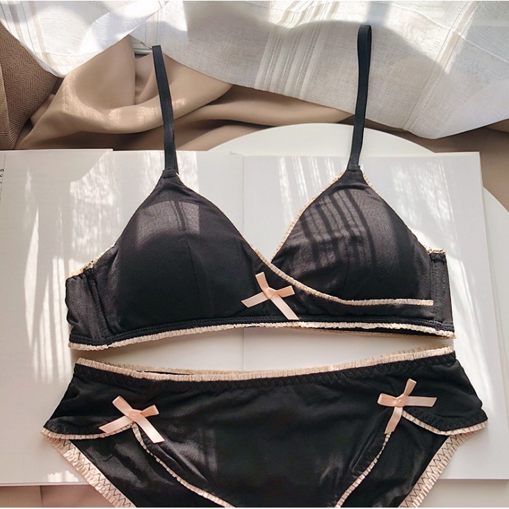 Bộ Đồ Lót Cotton Không Gọng Phong Cách Nhật Bản S291