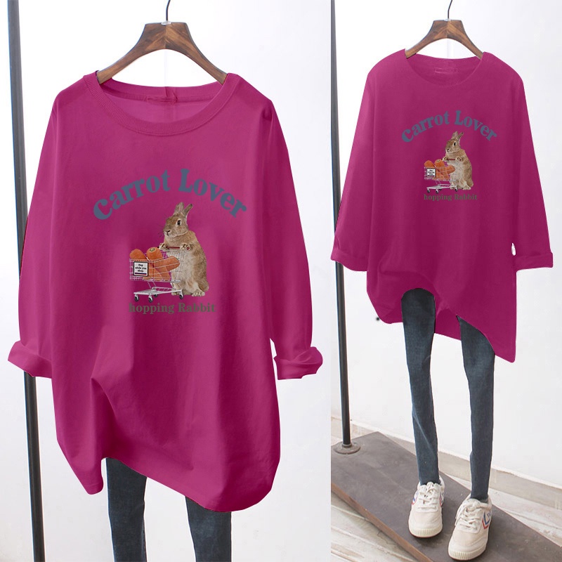 NRVP Áo Thun Nữ Dài Tay Cổ Tròn Thời Trang Hàn