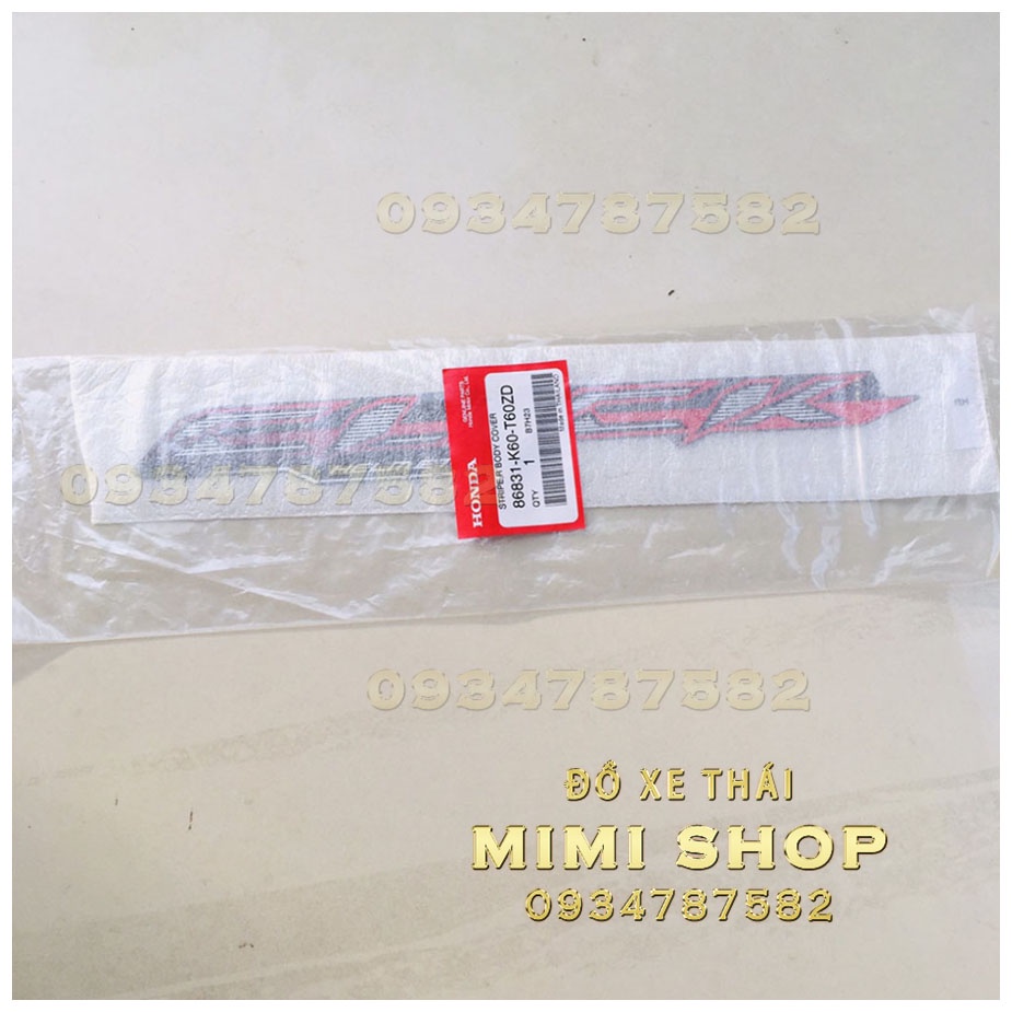 TEM CHỮ CLICK DÁN SƯỜN XE 2015 1 BÊN HÀNG CHÍNH HÃNG HONDA CLICK125I  THÁI LAN | 86831-K60-T60ZD 3