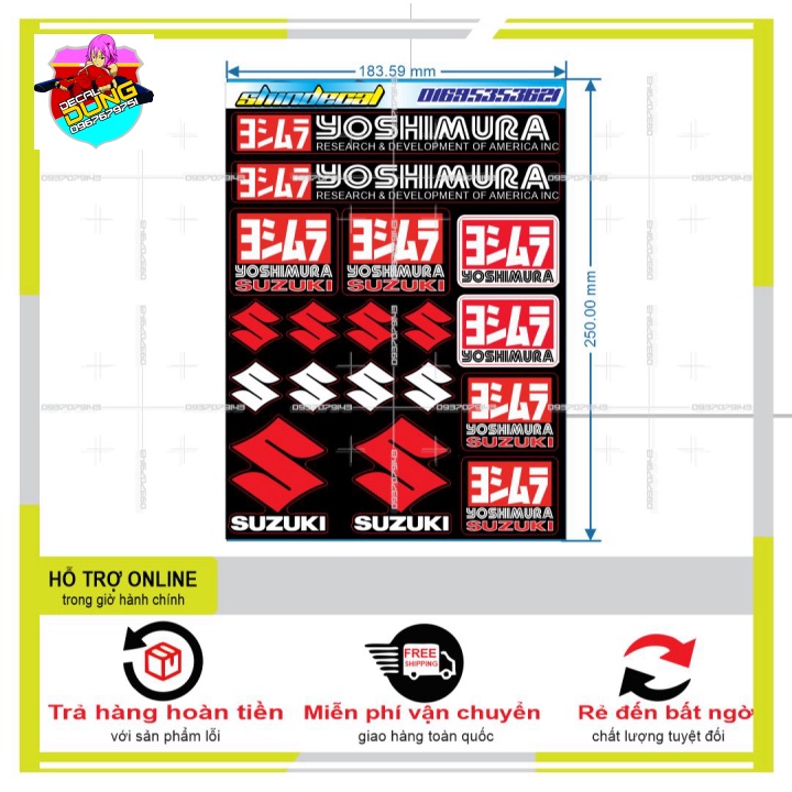 LOGO STICKER YOSHIMURA - DUNG DECAL