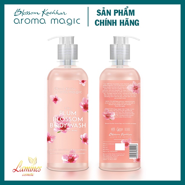 Sữa Tắm Trắng Da Hương Mận Aroma Magic | AromaMagic 3in1 Plum Blossom Bodywash 500ml