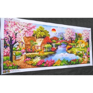 Tranh gắn đá đã gắn thành phẩm chưa khung khổ lớn gắn full