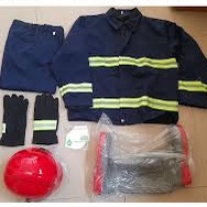 Bộ quần áo chữa cháy 5 món Thông tư 56 màu xanh đen