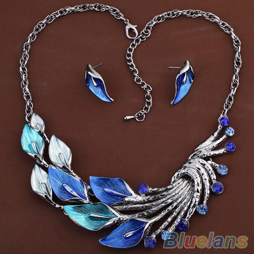 Set Vòng cổ Và Bông Tai Đính Đá