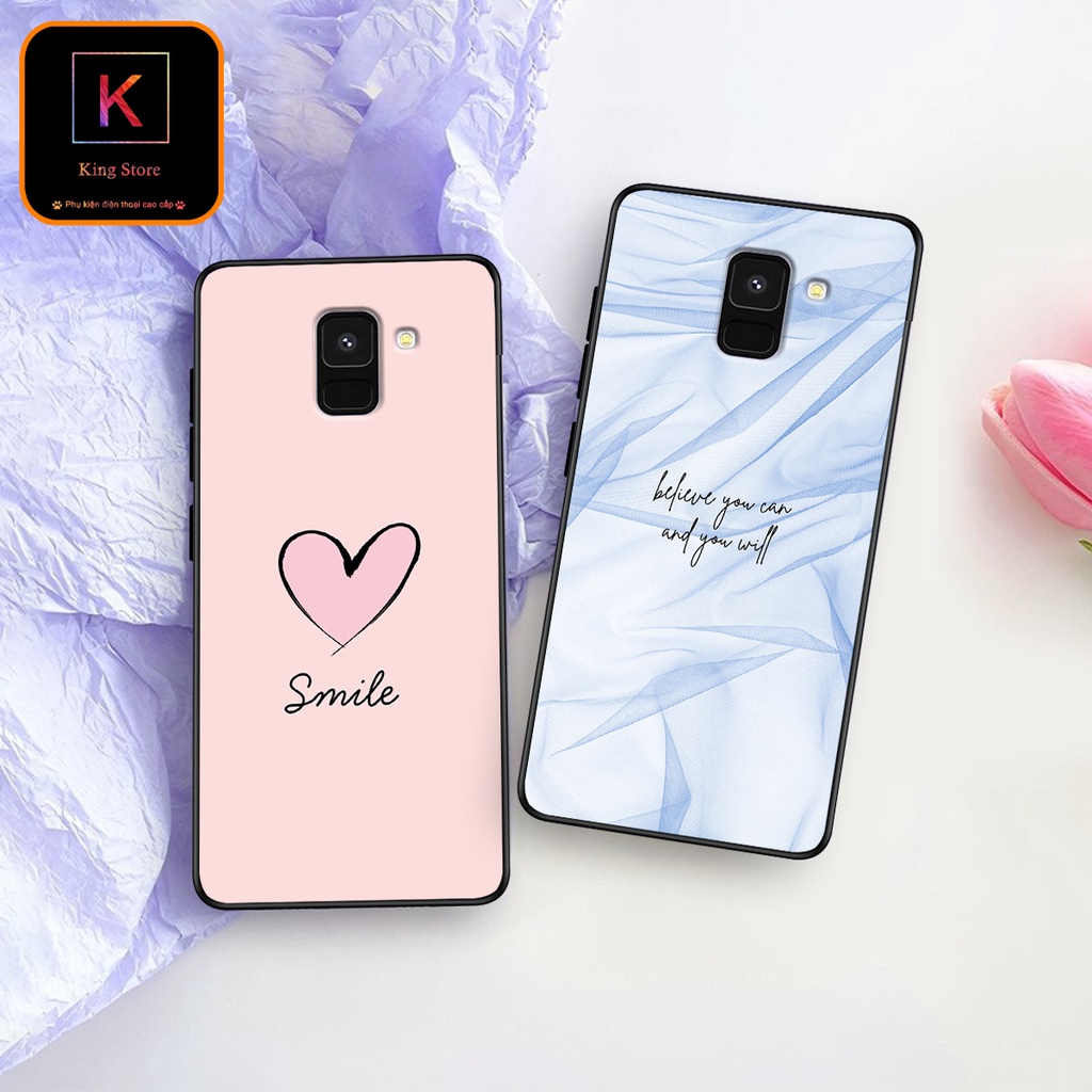 Ốp lưng Samsung A8 2018 - A8 Plus - A8 Star - Ốp Samsung in hình LoveSmile - Chất liệu TPU cao cấp chống sốc bảo vệ máy