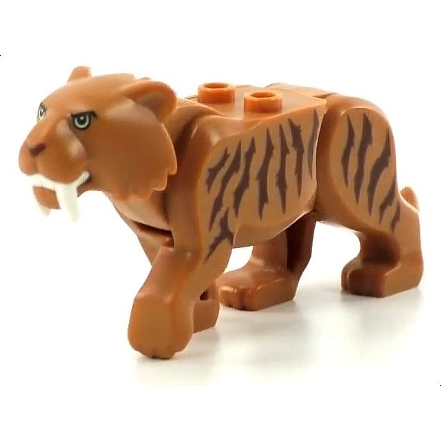 🐯 Cọp có nanh - Đồ chơi lắp ráp Iego Cat, Large (Saber-Toothed Tiger) with Light Yellow Eyes, Long Teeth