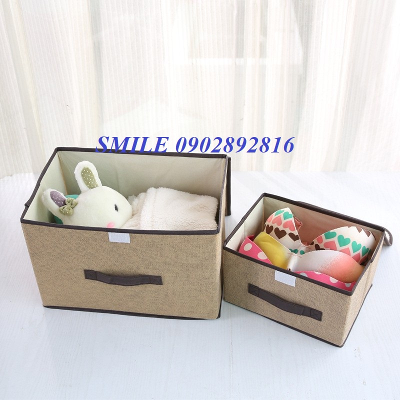 [NỘI THẤT] Hộp Vải Đựng Quần Áo,Đồ Cá Nhân,Ga Giường Gấp Gọn Đa Năng Tiện Lợi Nhiều Màu