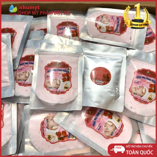 Nạ Ủ Trắng Collagen Cánh Hoa Hồng Gói 100gram mặt nạ hoa hồng mới ,