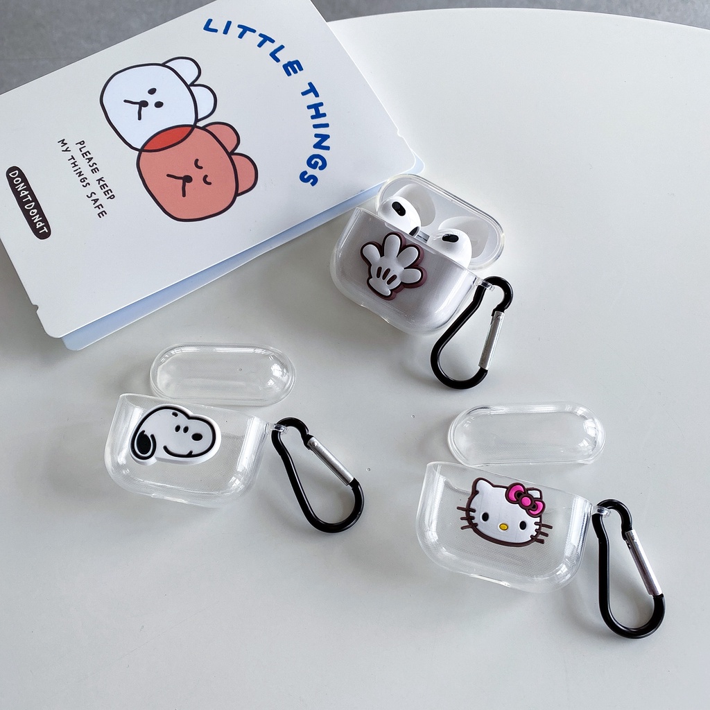 Vỏ Bảo Vệ Hộp Sạc Tai Nghe Airpods pro 1/2/3 Bluetooth Không Dây Bằng TPU Mềm Trong Suốt Họa Tiết Marvel Dễ Thương